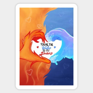 Wember wade and ember valentines Sticker